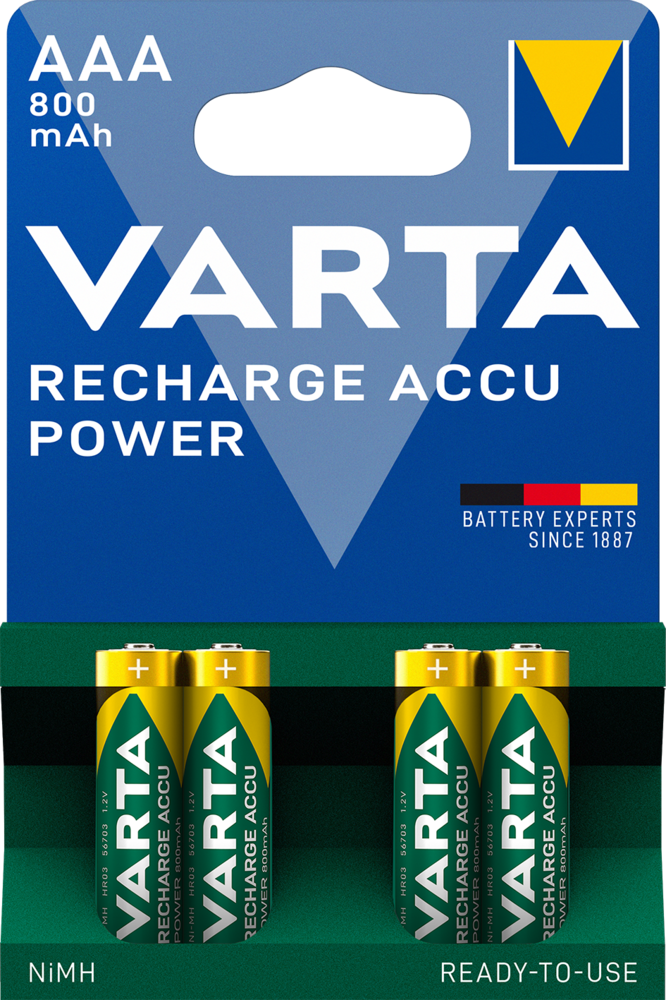 VARTA 4 NiMH-Akku-Batterien Micro AAA
