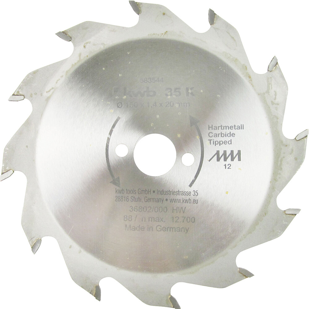 KWB HM-Sägeblatt 150 x 20 mm Ø, 12 Zähne