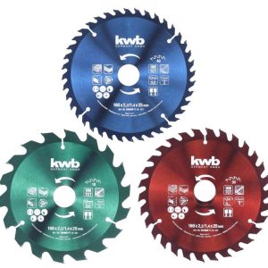 KWB Kreissägeblattsatz 160x25mm – 3-tlg. KWB Kreissägeblattsatz 160x25mm – 3-tlg.