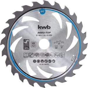 KWB Dünnschnitt-Kreissägeblatt, hartmetallbestückt, Ø 165 x 20 mm