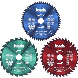 KWB Kreissägeblattsatz 210x30mm – 3-tlg. KWB Kreissägeblattsatz 210x30mm – 3-tlg.