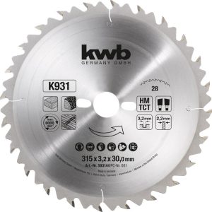 KWB Bauholz-Kreissägeblätter für Bau- und Tischkreissägen Ø 315 x 30 mm KWB Bauholz-Kreissägeblätter für Bau- und Tischkreissägen Ø 315 x 30 mm
