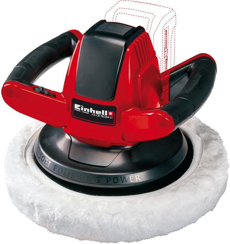 EINHELL Akku-Poliermaschine CE-CB 18/254 Li Solo, Power X-Change