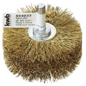 KWB Holzstrukturbürste, HSS Stahldraht vermessingt, ø 80 mm KWB Holzstrukturbürste, HSS Stahldraht vermessingt, ø 80 mm