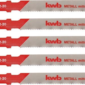 KWB 5 Stichsägeblätter, Metallbearbeitung, HSS, mittel KWB 5 Stichsägeblätter, Metallbearbeitung, HSS, mittel