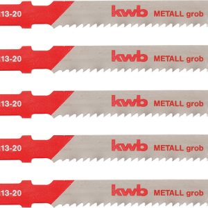 KWB 5 Stichsägeblätter, Metallbearbeitung, HSS, grob KWB 5 Stichsägeblätter, Metallbearbeitung, HSS, grob