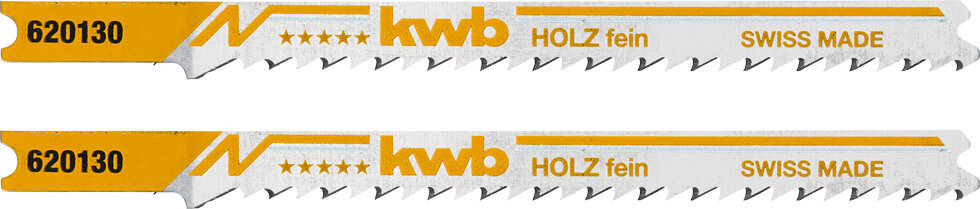 KWB 2 Stichsägeblätter, Universalschaft, fein, Holzbearbeitung, HCS