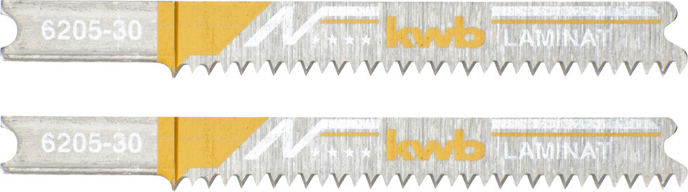 KWB 2 Stichsägeblätter, LAMINAT, Holzbearbeitung, Bi-Metall