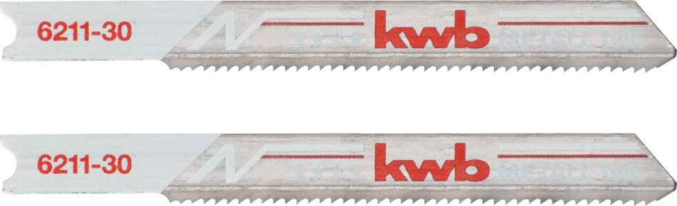 KWB 2 Stichsägeblätter fein 62 mm, Metallbearbeitung, Bi-Metall KWB 2 Stichsägeblätter fein 62 mm, Metallbearbeitung, Bi-Metall