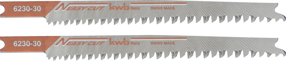KWB 2 EASY CUT Stichsägeblätter, Holzbearbeitung, HCS, Universalschaft, fein-grob