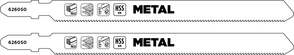 KWB HSS-Bi-Metall-Stichsägeblätter, Metallbearbeitung, T-Schaft, mittel, extra lang