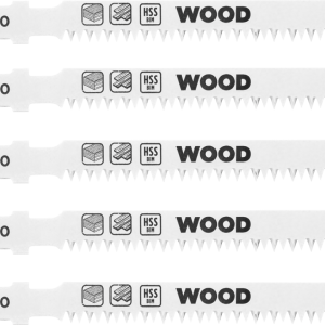 KWB 5 HSS-Bi-Metall-Stichsägeblätter 83/59 mm, LAMINAT, Holzbearbeitung, fein KWB 5 HSS-Bi-Metall-Stichsägeblätter 83/59 mm, LAMINAT, Holzbearbeitung, fein