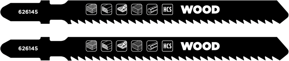 KWB 2 HCS-Stichsägeblätter, Holzbearbeitung, DOWN CUT, T-Schaft, fein