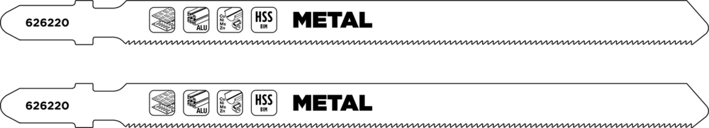 KWB HSS-Bi-Metall-Stichsägeblätter, T-Schaft, extra lang, fein