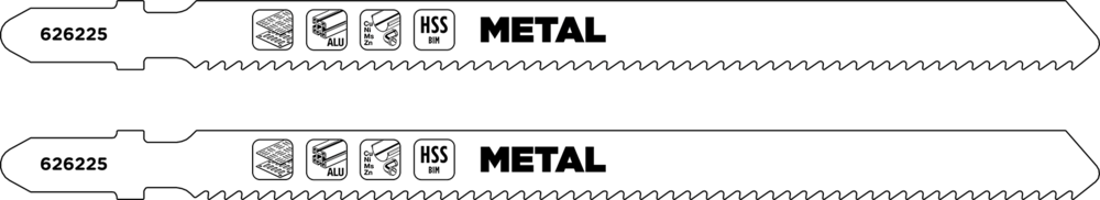 KWB HSS-Bi-Metall-Stichsägeblätter, T-Schaft, extra lang, grob