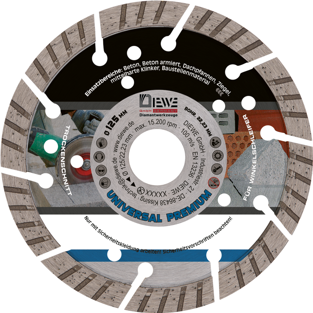DIEWE Universal-Diamant-Trennscheibe Selection SLU 125 mm Ø