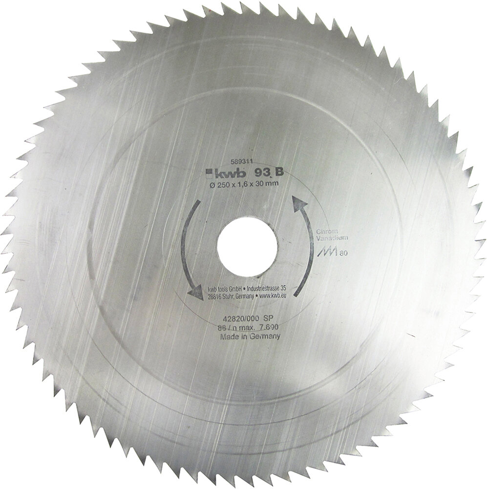 KWB Sägeblatt 250 x 30 mm Ø, 80 Zähne
