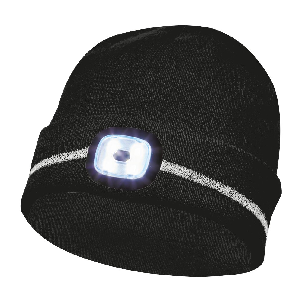 GEBOL Haube LED mit Reflektionsstreifen schwarz