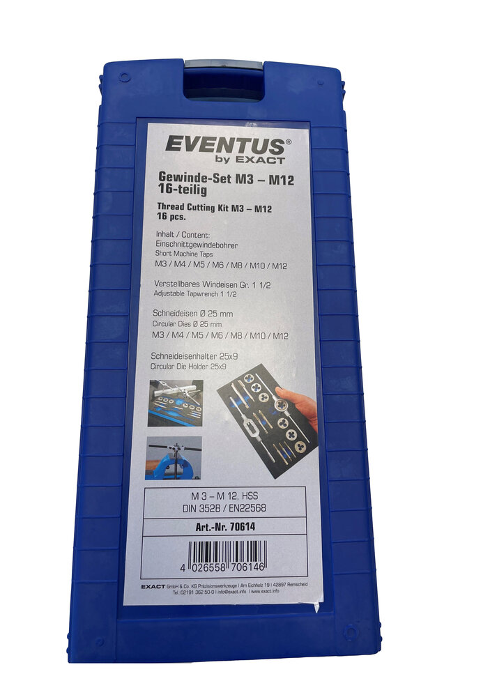 EXACT HSS-Gewindeschneidsatz M3-M12