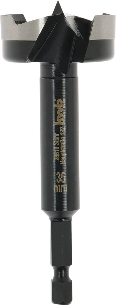 KWB Forstnerbohrer mit 1/4" E 6.3 Schaft, Ø 35 mm