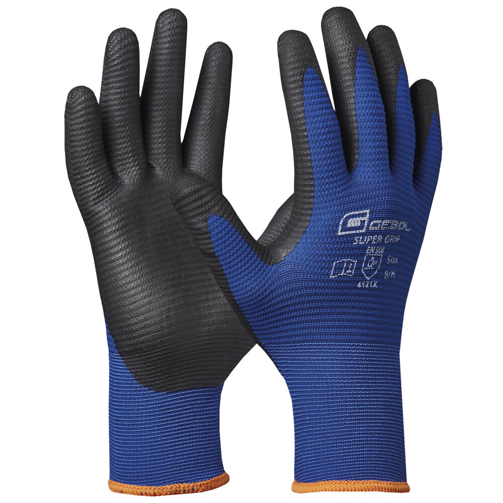 GEBOL Nitril-Handschuhe "Super Grip" Gr. 8