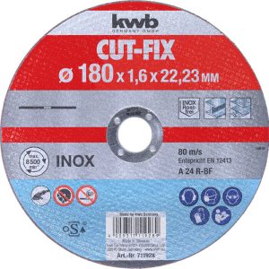 KWB CUT-FIX® Trennscheiben extra dünn, Metallbearbeitung, Ø 180 mm KWB CUT-FIX® Trennscheiben extra dünn, Metallbearbeitung, Ø 180 mm