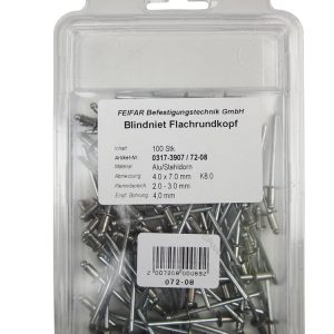 FEIFAR 100 Blindnieten 4 x 7 mm FEIFAR 100 Blindnieten 4 x 7 mm