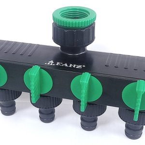 KANZ 4-fach-Wasserverteiler mit Sperrventil