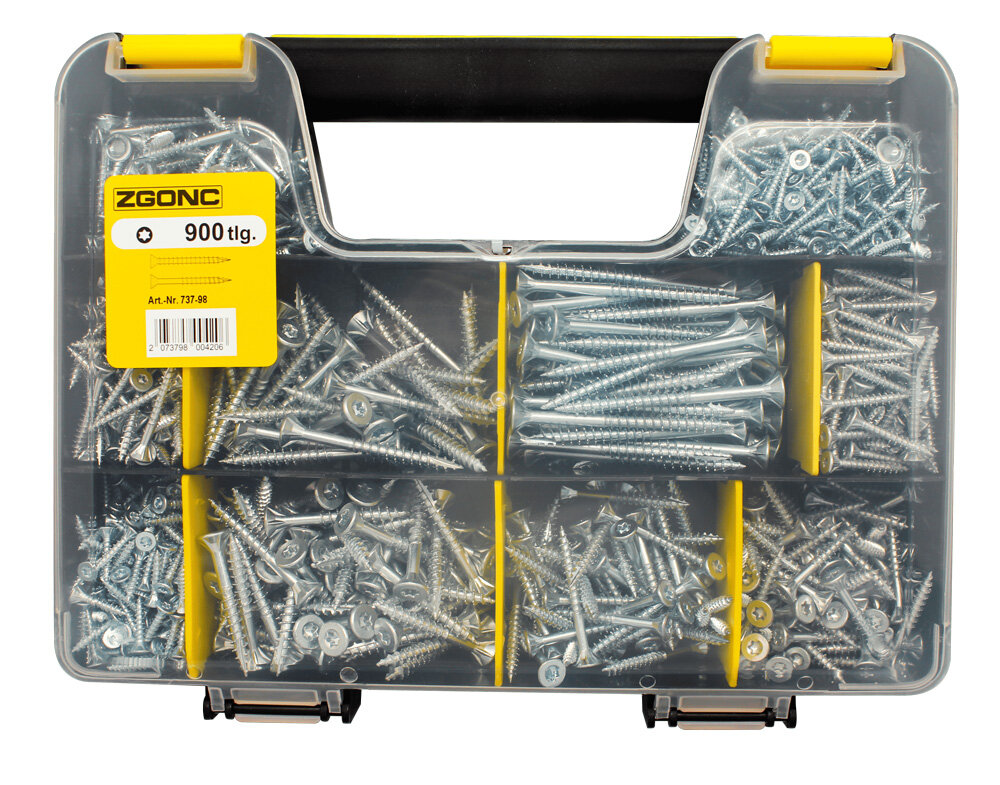 Zgonc Spanplattenschrauben TX Set 900 Tlg.