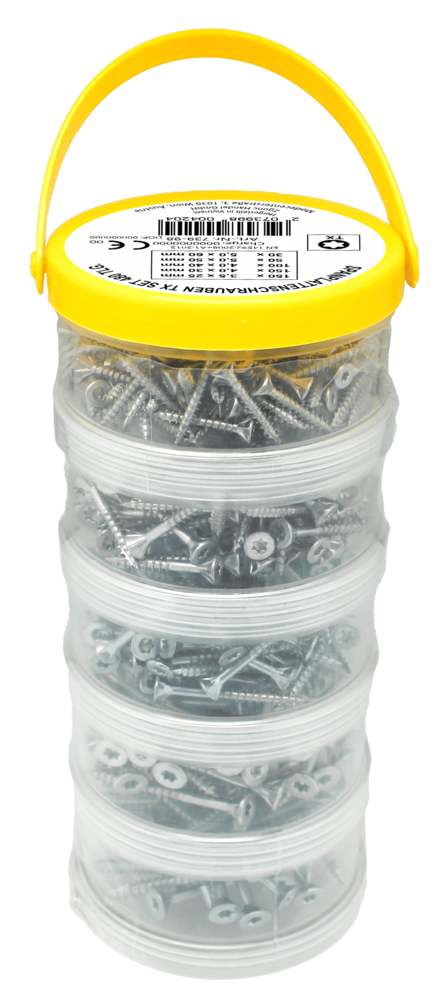 Zgonc Spanplattenschrauben TX Set 480 Tlg.