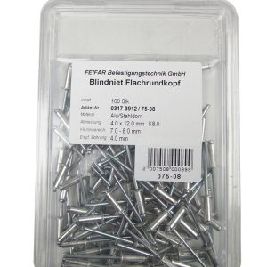 FEIFAR 100 Blindnieten 4 x 12 mm FEIFAR 100 Blindnieten 4 x 12 mm
