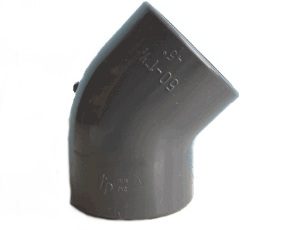 PVC-Klebeverbindung 45°