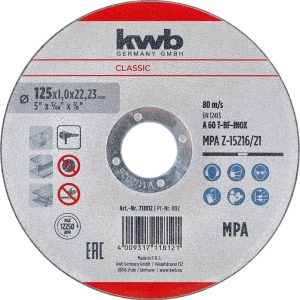 KWB Trennscheibe 125 mm x 1,0 KWB Trennscheibe 125 mm x 1,0