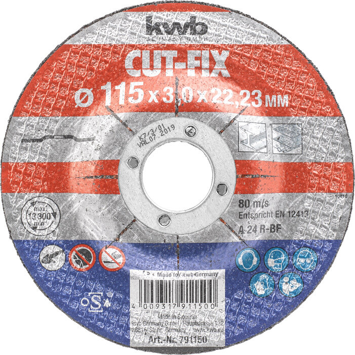 KWB CUT-FIX® Trennscheiben, Metallbearbeitung, Ø 115 mm