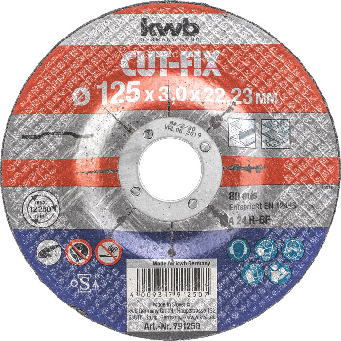 KWB CUT-FIX® Trennscheiben, Metallbearbeitung, Ø 125 mm