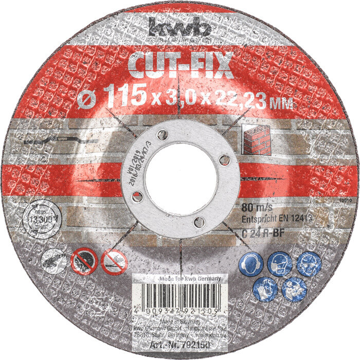 KWB CUT-FIX® Trennscheiben, Steinbearbeitung, Ø 115 mm