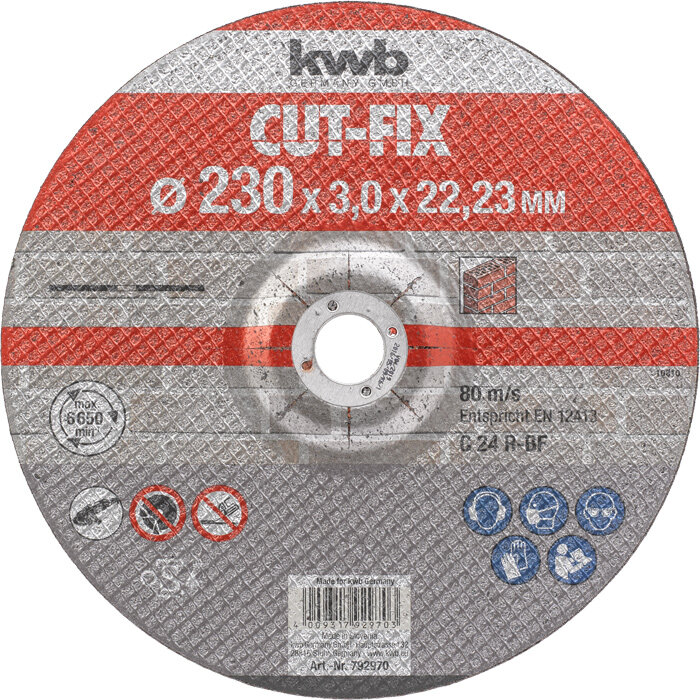 KWB CUT-FIX® Trennscheiben gekröpft, Steinbearbeitung, Ø 230 mm
