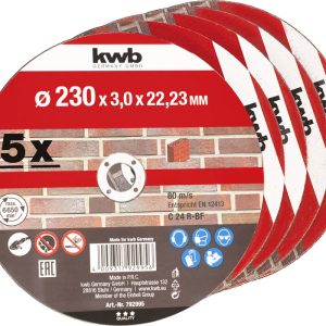 KWB Trennscheiben, Steinbearbeitung, Ø 230 mm, 5 Stk. KWB Trennscheiben, Steinbearbeitung, Ø 230 mm, 5 Stk.