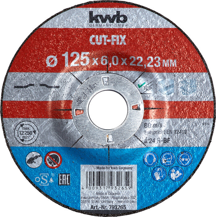 KWB CUT-FIX® Schruppscheiben, Metallbearbeitung, Ø 125 mm