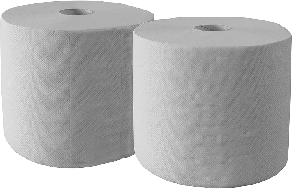 ERBA 2 Rollen Werkstatt-Putzpapier Weiß 23 cm breit, 26 cm Ø