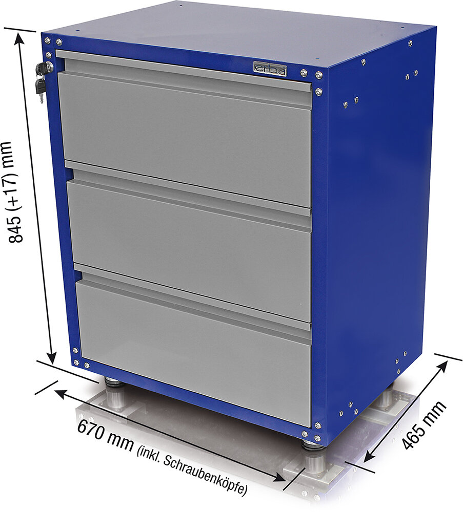 ERBA Unterschrank 67 x 46,5 x 84,5 cm