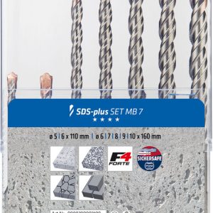 ALPEN SDS-Plus-Bohrer-Satz F4 MB7 7-tlg. ALPEN SDS-Plus-Bohrer-Satz F4 MB7 7-tlg.