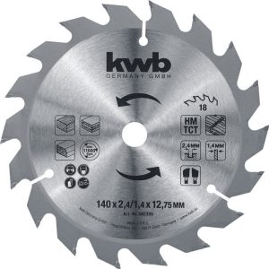 KWB Spanplattensägeblatt für Handkreissäge Ø 140 x 12,75 mm KWB Spanplattensägeblatt für Handkreissäge Ø 140 x 12,75 mm