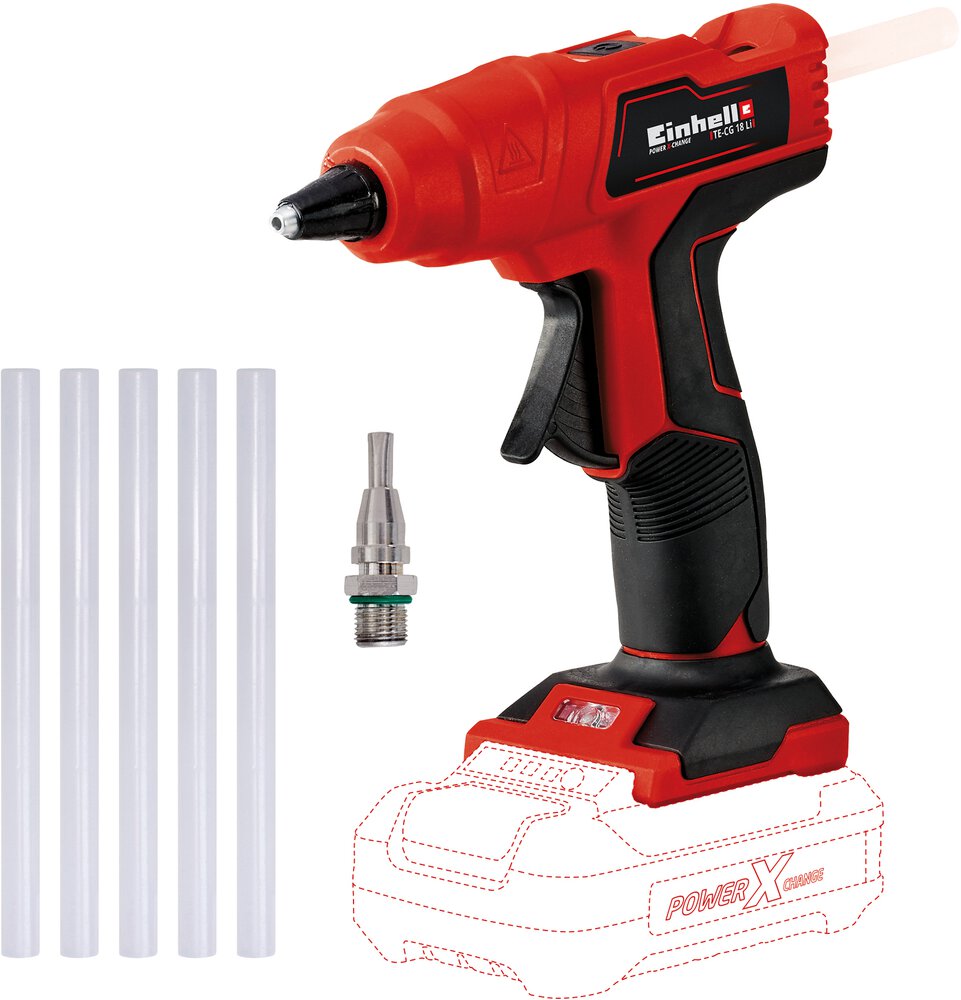 EINHELL Akku-Heißklebepistole TE-CG 18 Li - Solo, Power X-Change
