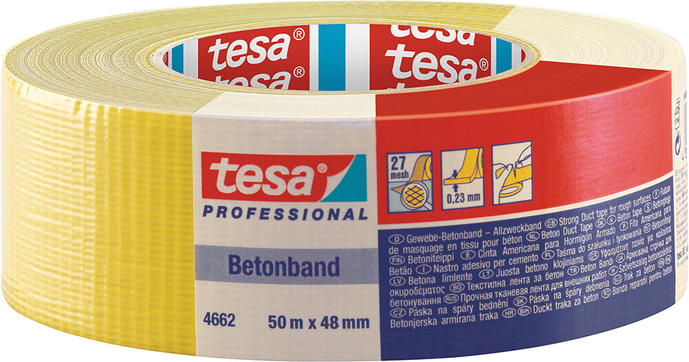 TESA Gewebeband gelb 48 mm / 50 m