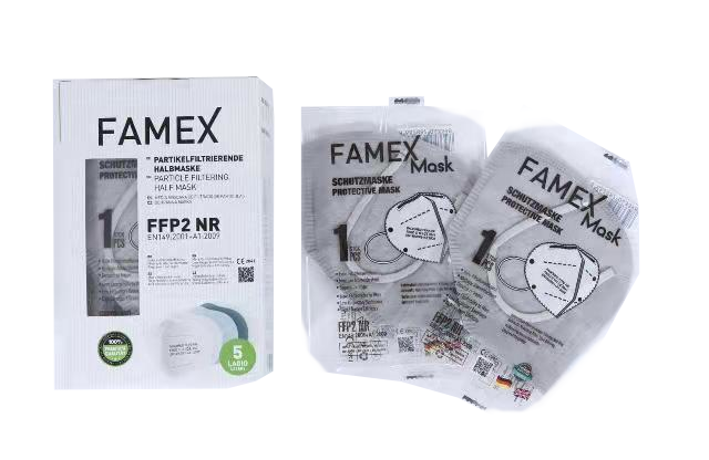 FAMEX 10 Feinstaubmasken FFP2 grau