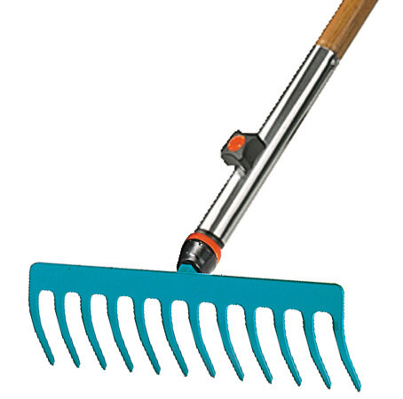 GARDENA Rechen mit Stiel 30 cm, 12 Zinken