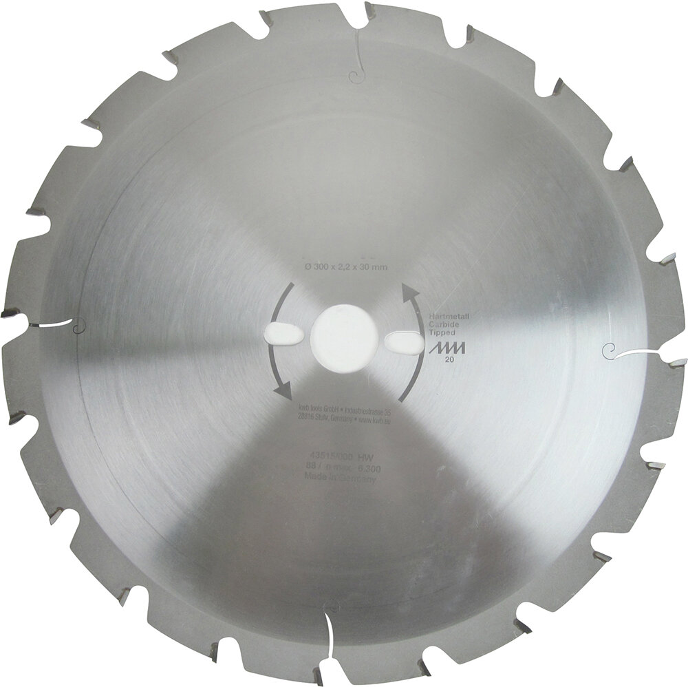 KWB Bau-HM-Kreissägeblatt 300 x 30 mm Ø, 20 Zähne