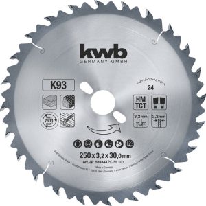 KWB Bauholz-Kreissägeblätter für Bau- und Tischkreissägen Ø 250 x 30 mm KWB Bauholz-Kreissägeblätter für Bau- und Tischkreissägen Ø 250 x 30 mm