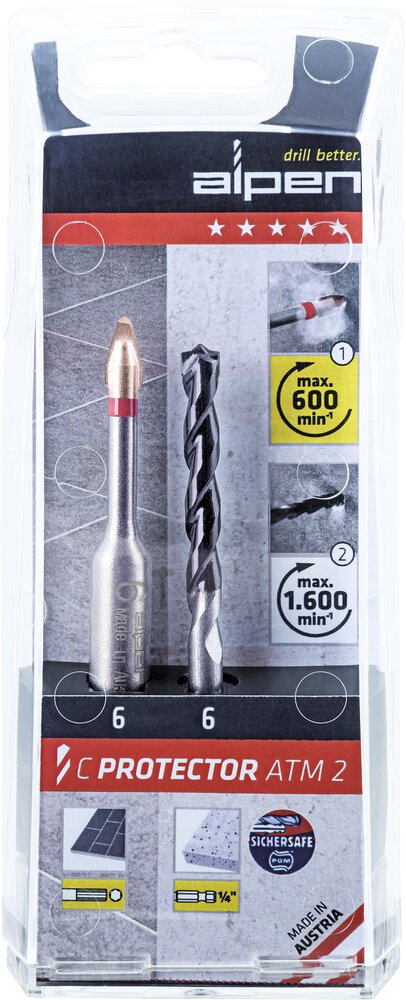ALPEN Fliesenbohrer-Satz Protector 2-tlg. 5 mm